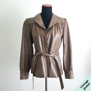 VINTAGE 80's/90's Wilsons Brown Leather Jacket